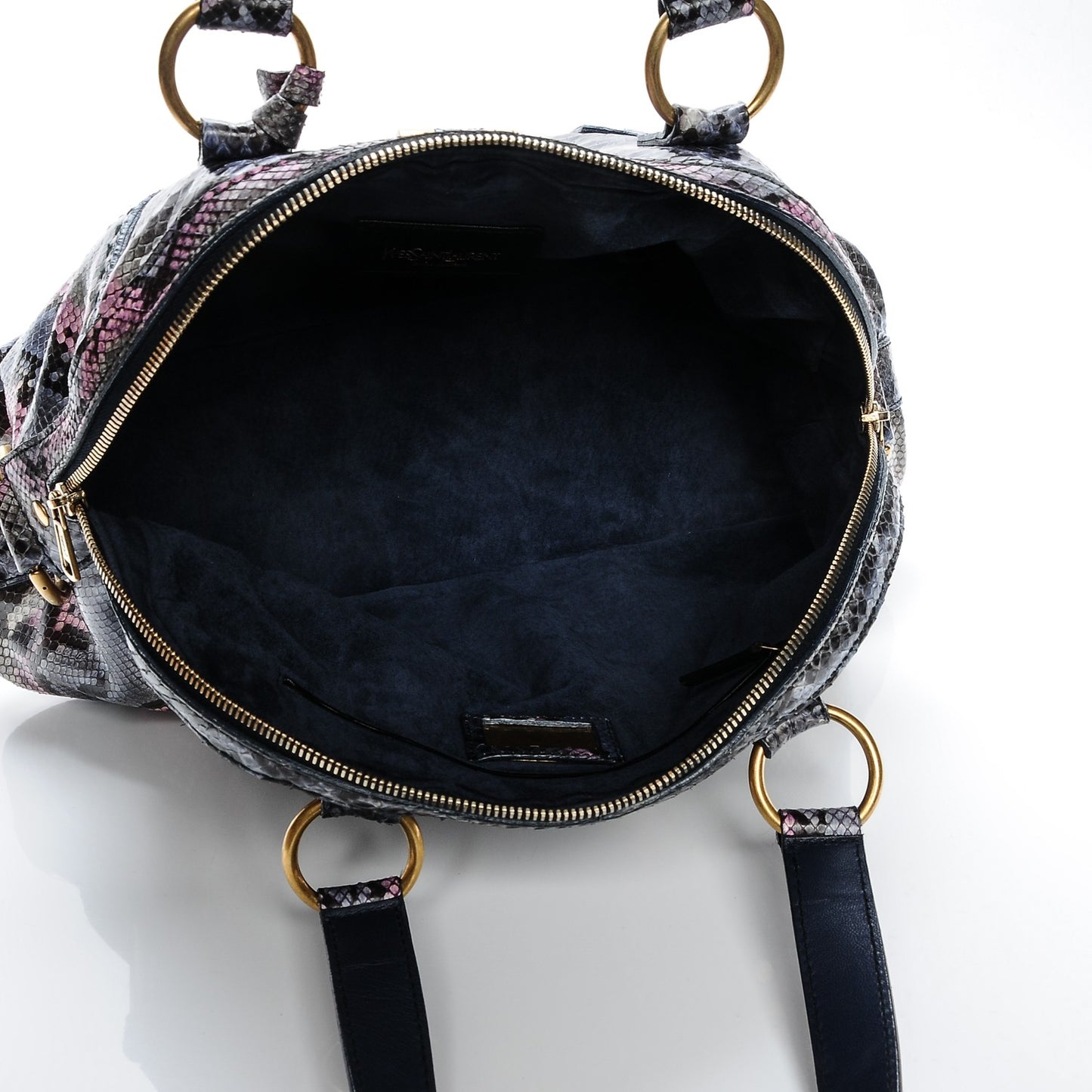 Python Large Muse Satchel Blue Pink