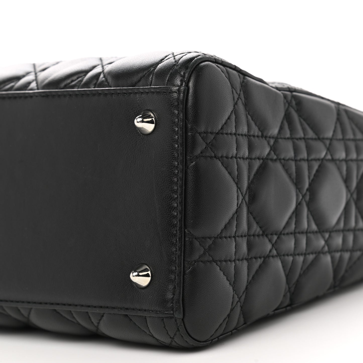 Lambskin Cannage Medium Lady Dior Black