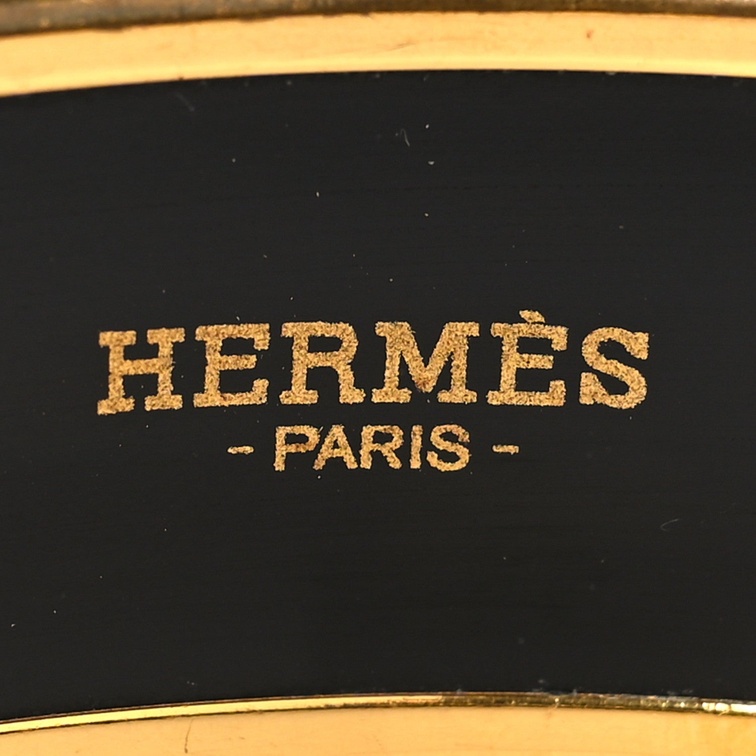 Hermes Enamel Printed Wide Astrologie Nouvelle Bracelet 70 Émail Noir Or 4 of 5