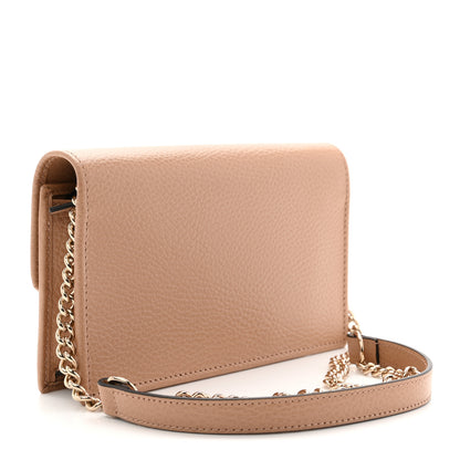 Gucci Dollar Calfskin Interlocking G Chain Wallet Camelia 3 of 10