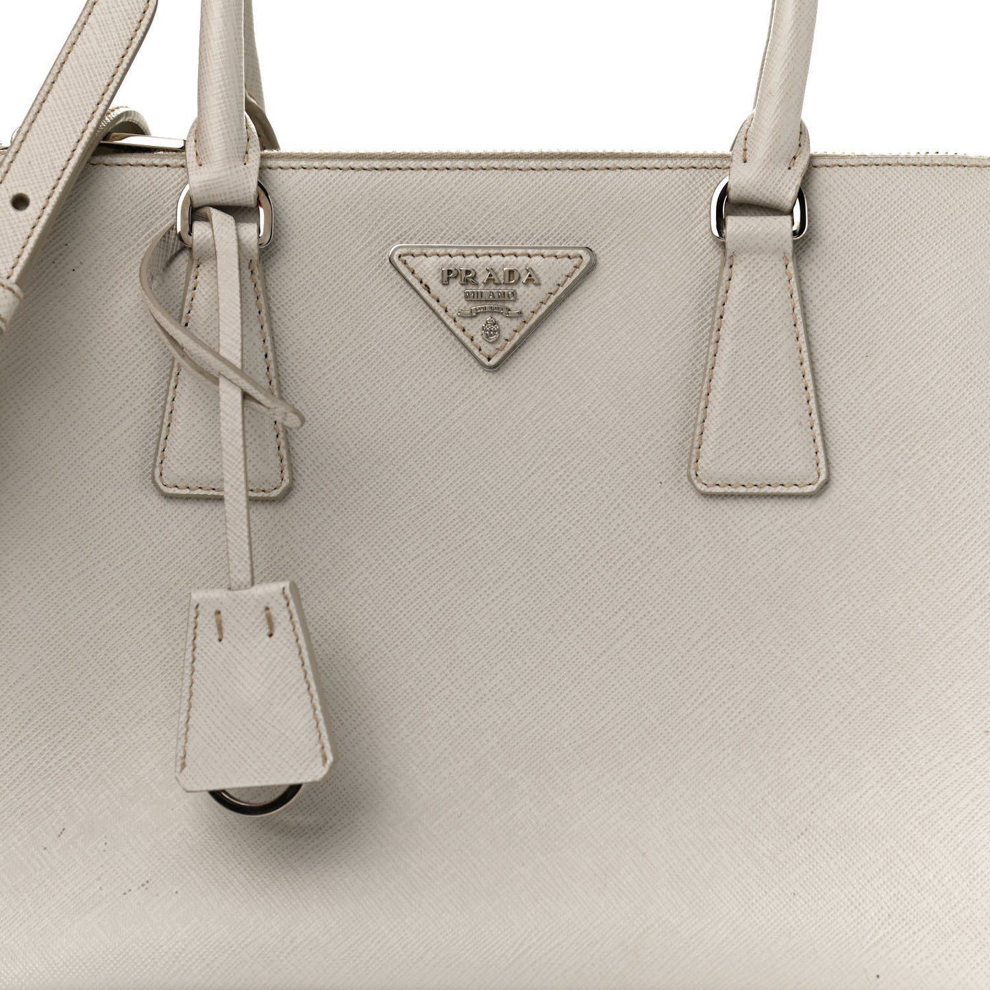 Saffiano Medium Galleria Double Zip Tote Pomice