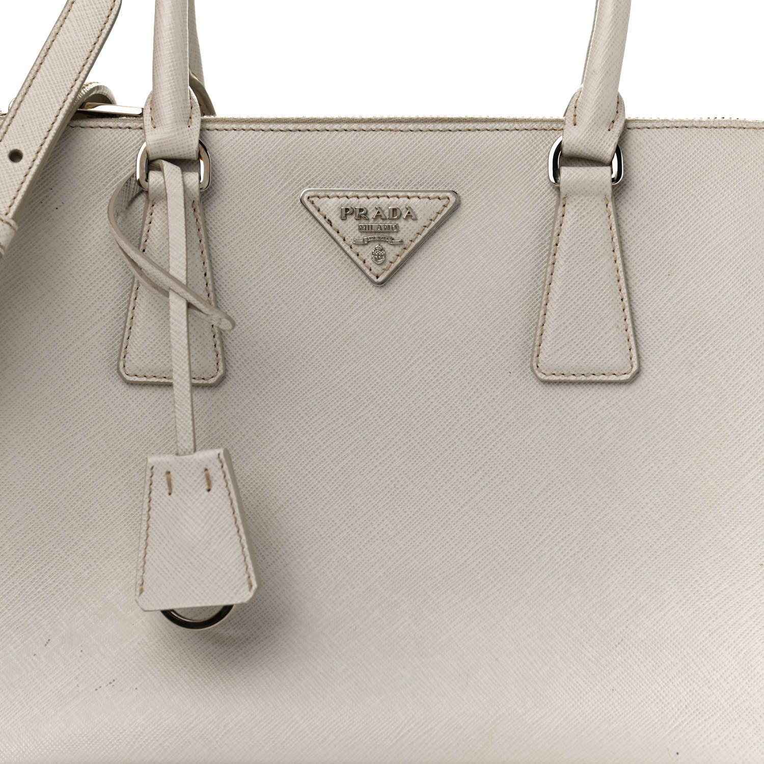 Prada Saffiano Medium Galleria Double Zip Tote Pomice 7 of 11