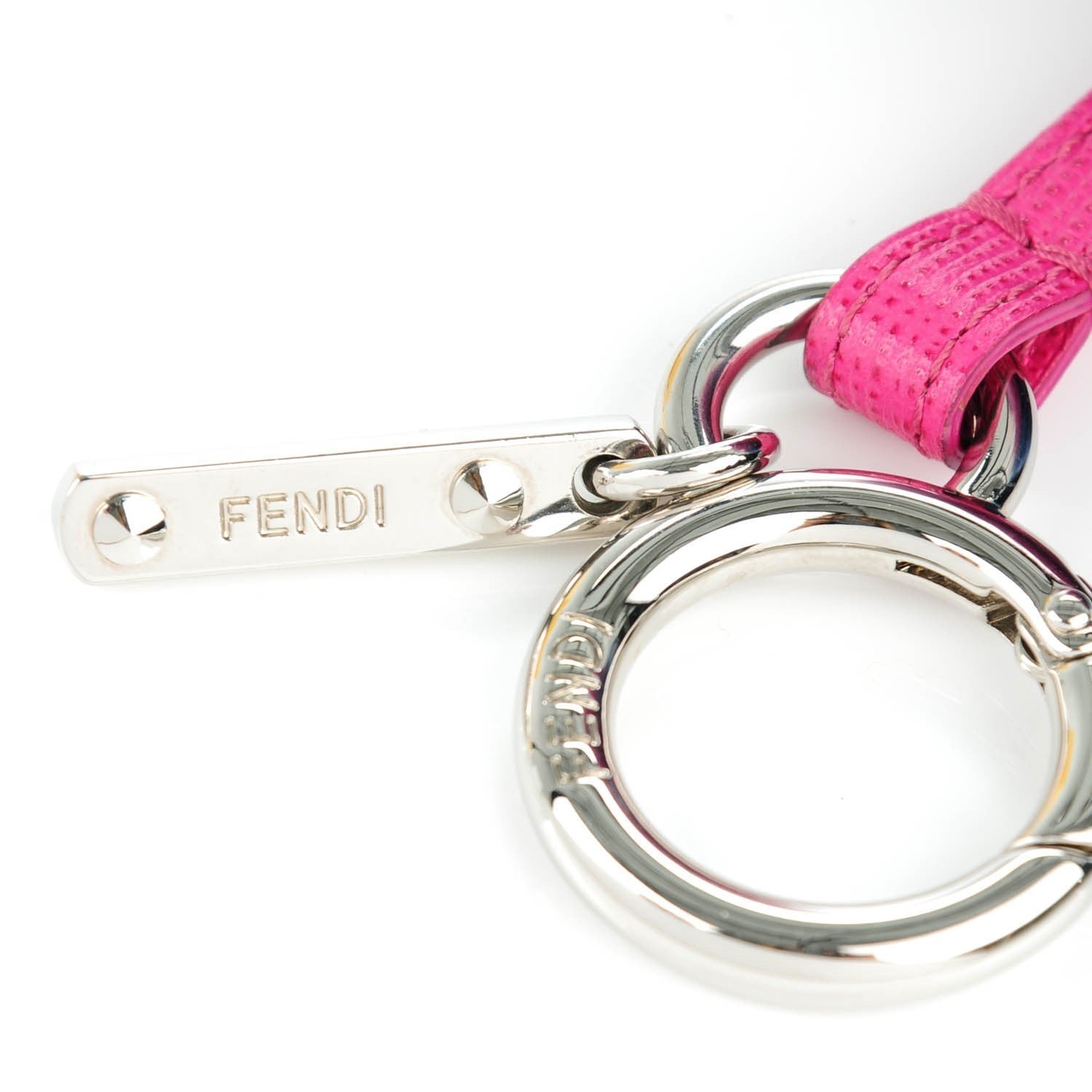 Fendi Fox Fur Pom Pom Bag Charm Shadow Violet 4 of 5