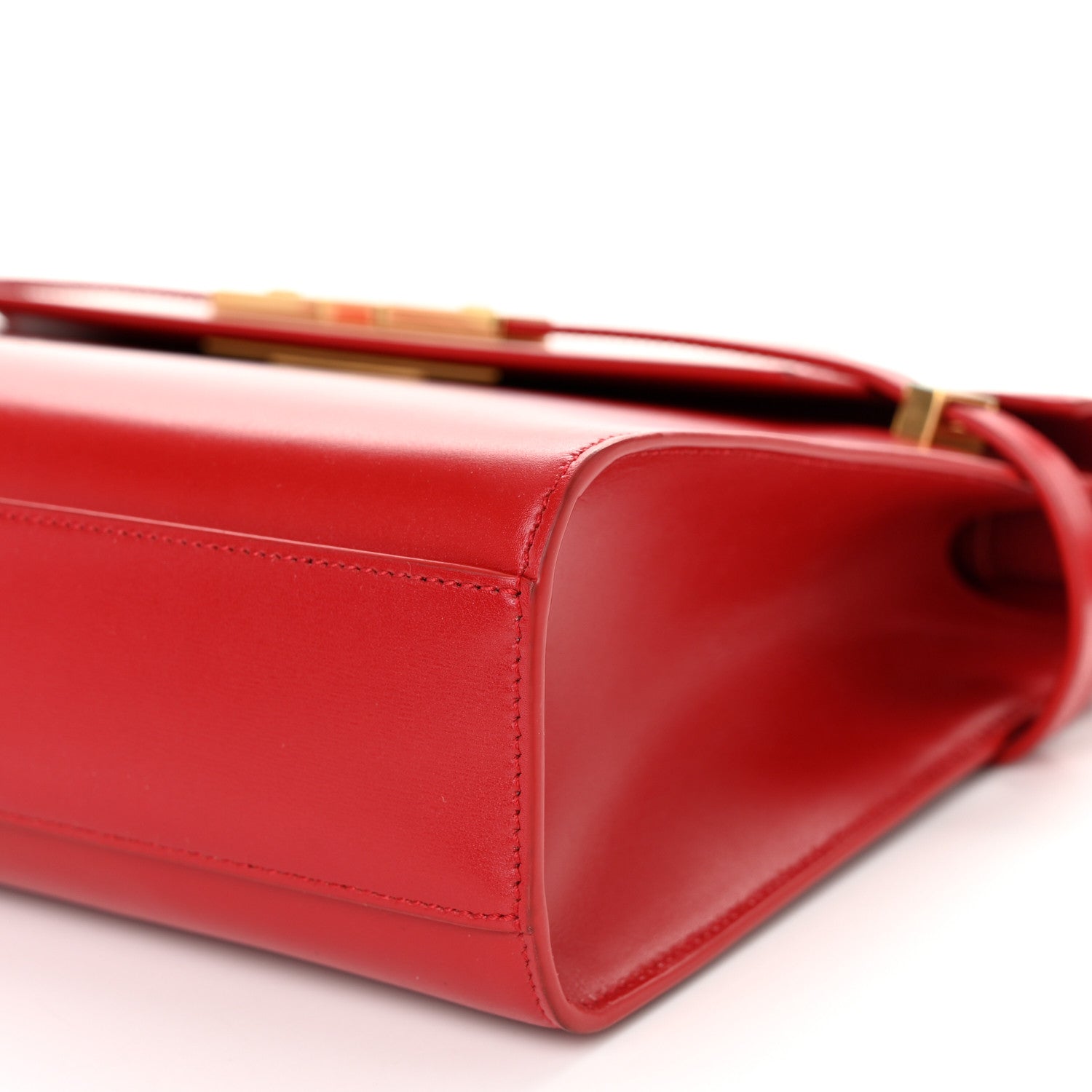 Saint Laurent Smooth Calfskin Manhattan Shoulder Bag Rouge Eros 10 of 12