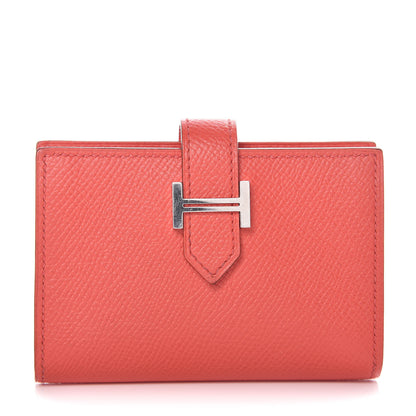 Hermes Epsom Bearn Card Holder Wallet Rose Jaipur 1 of 7