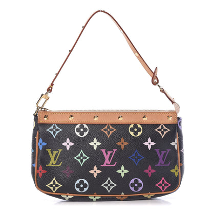 Louis Vuitton Monogram Multicolor Pochette Accessories Black 1 of 13