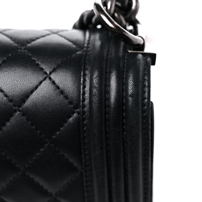 Chanel Lambskin Quilted New Medium Boy Flap Black 18 of 20