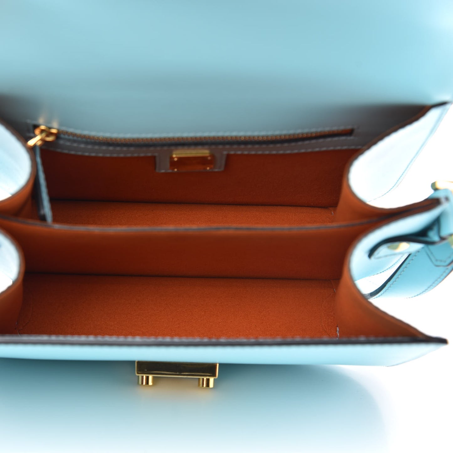 Calfskin Patricia Crossbody Bag Liquid Blue