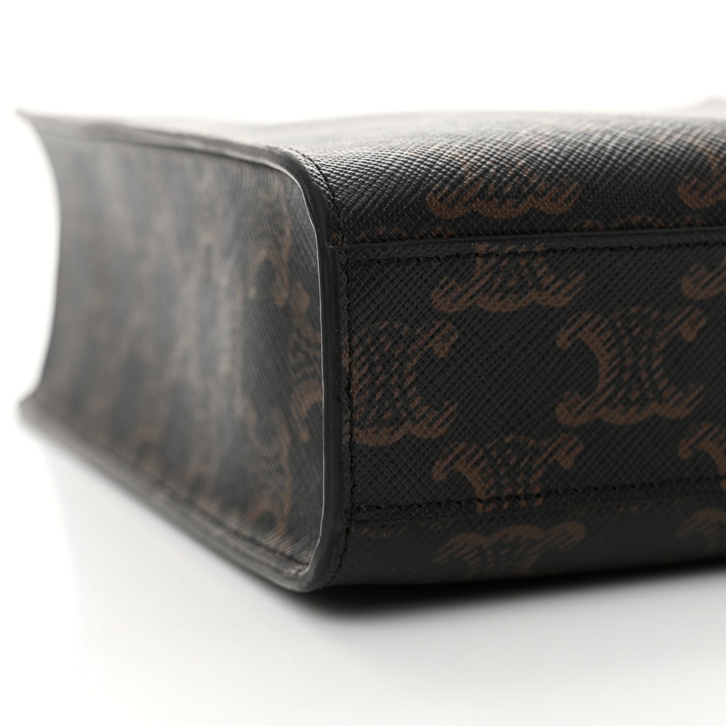Triomphe Canvas Calfskin Mini Vertical Cabas Tan