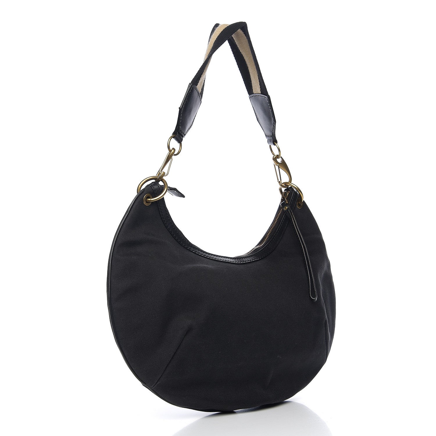 Gucci Canvas Web Hobo Black 2 of 9