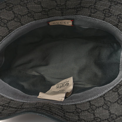 Gucci GG Supreme Monogram Textured Dollar Calfskin GG Blackie Fedora Hat M Grey Black Graphite 6 of 8