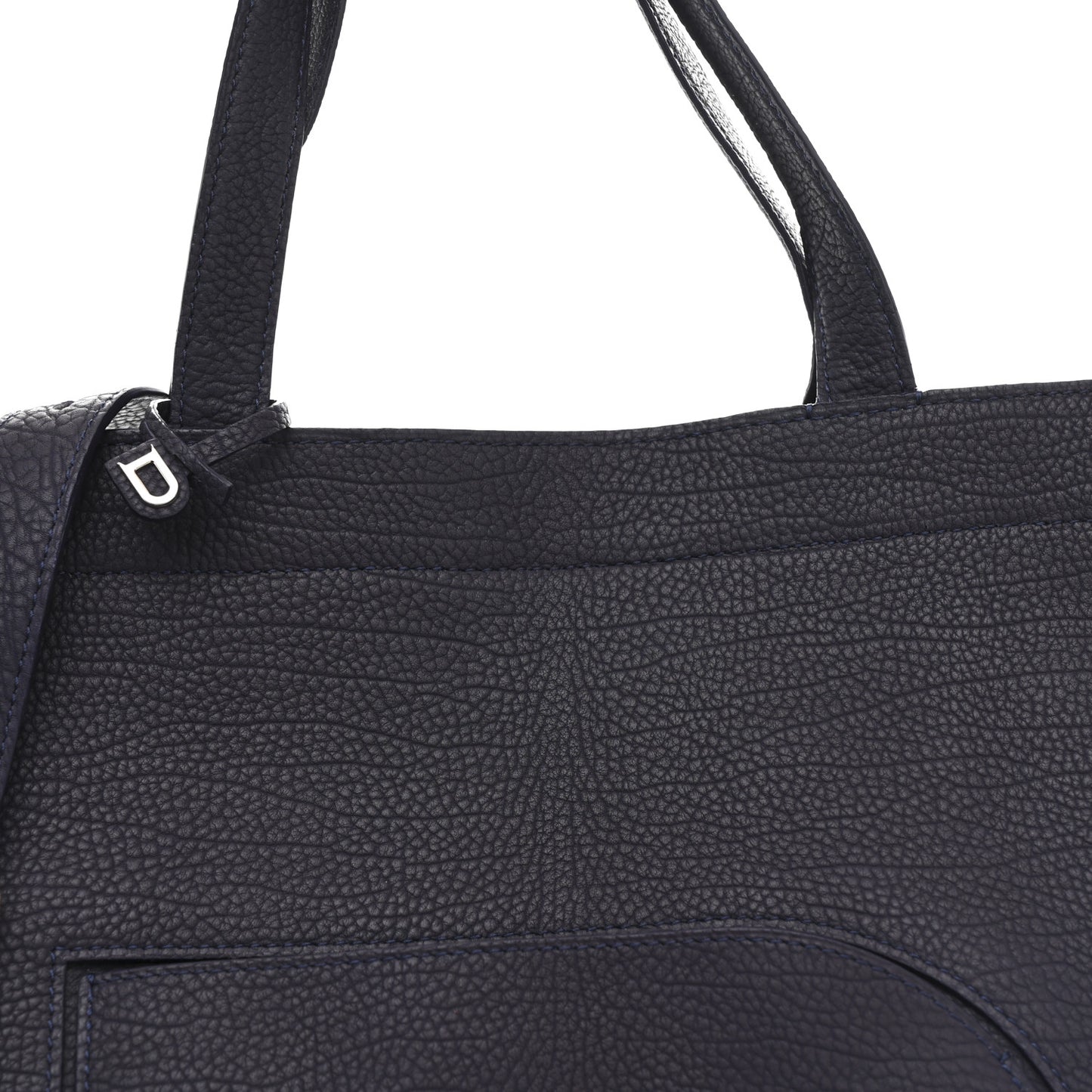 Grained Calfskin Le Pin Tote Indigo