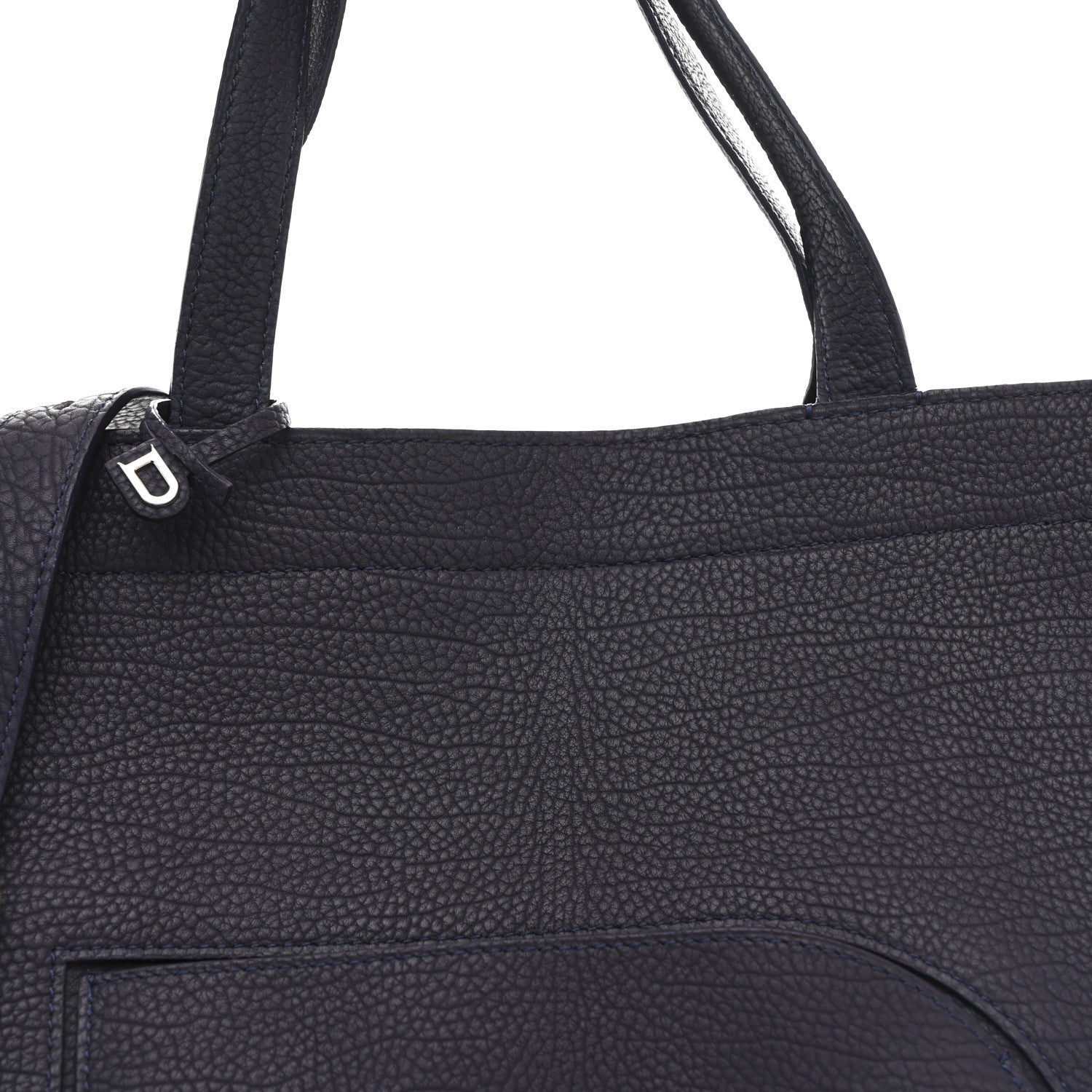 Delvaux Grained Calfskin Le Pin Tote Indigo 9 of 13