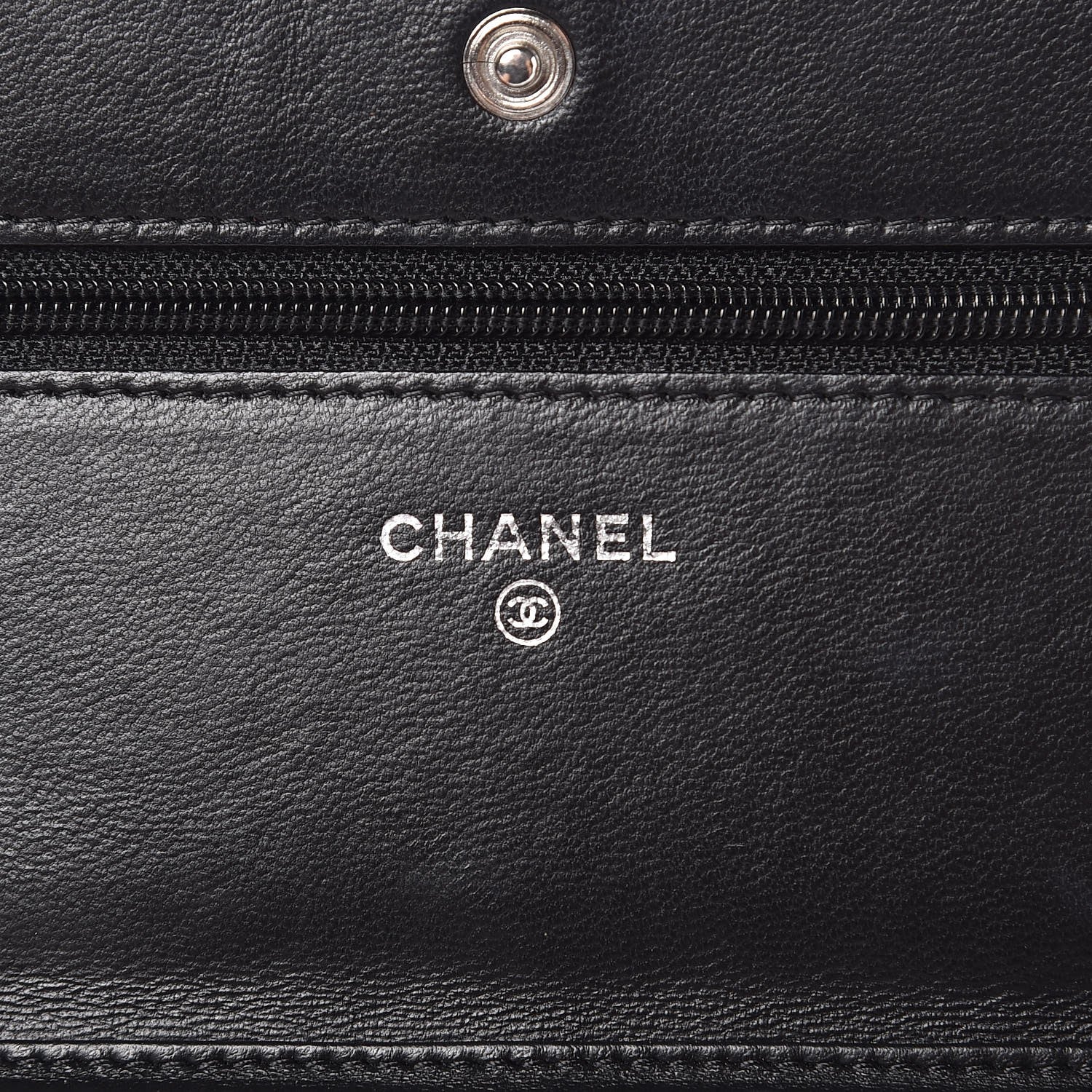 Chanel Lambskin Quilted Wallet On Chain WOC Black 6 of 9