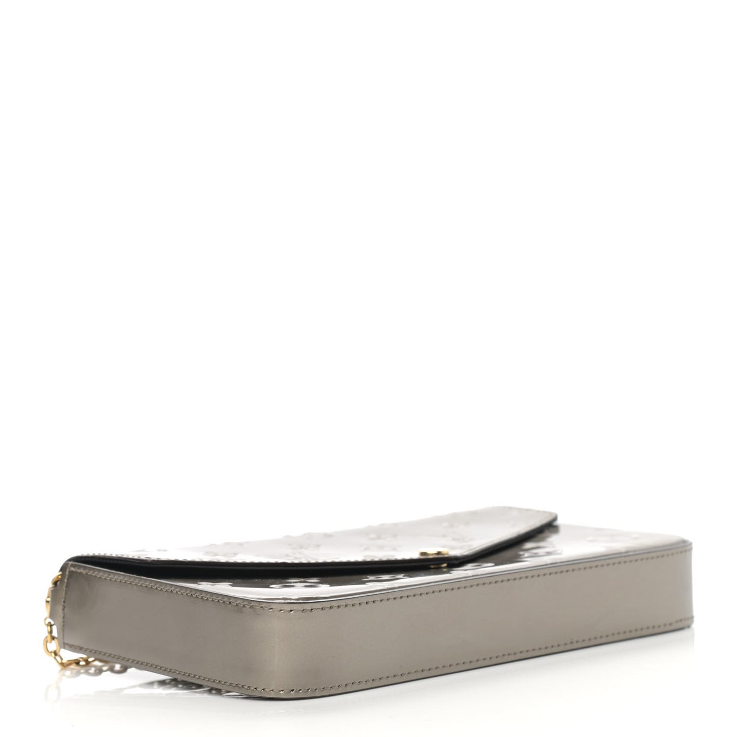 Vernis Felicie Pochette Chain Wallet Champagne Metallise