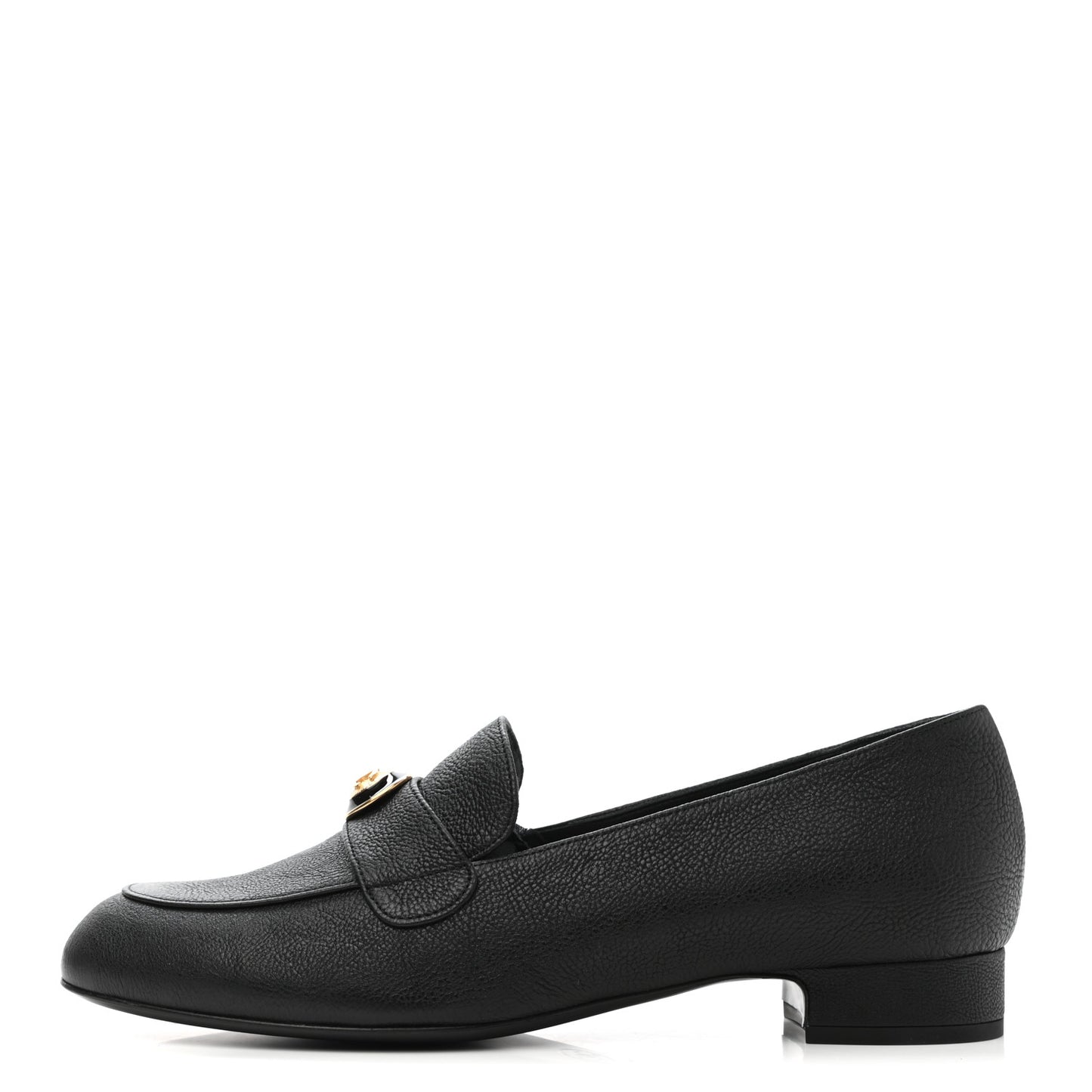 Calfskin CC Mocassin Loafers 38.5 Black