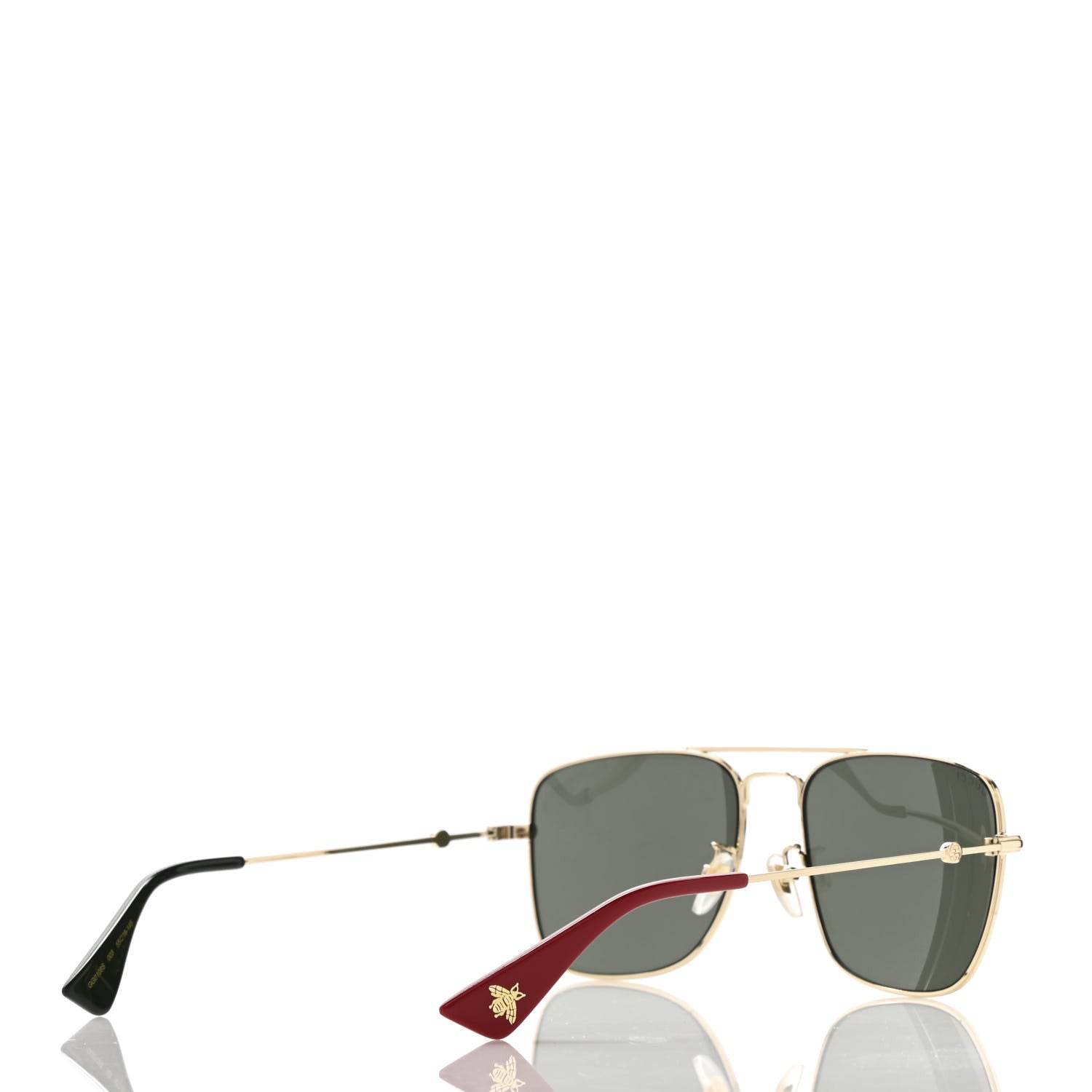 Gucci Squared Aviator Sunglasses GG0108S Black 4 of 9