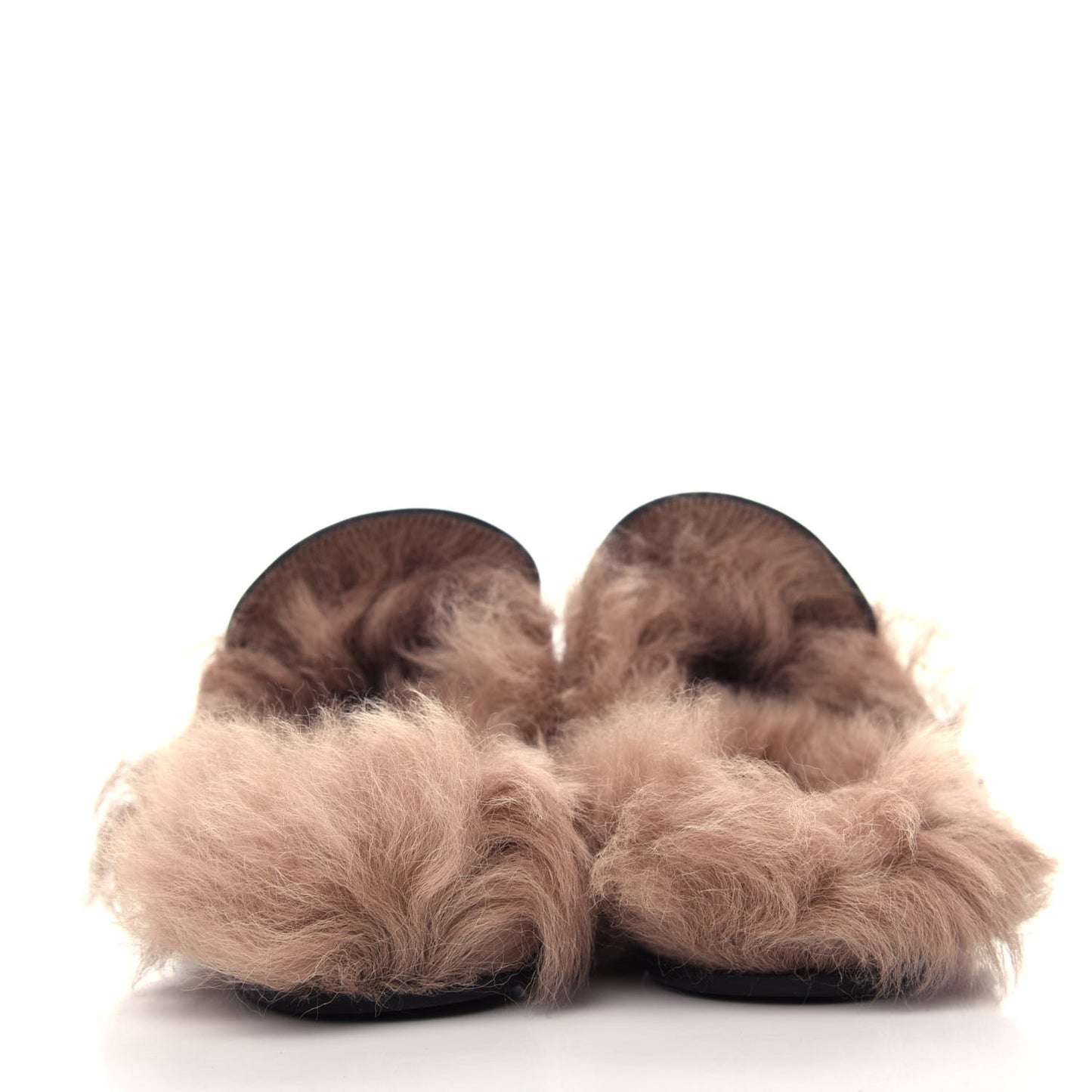 Goatskin Fur Web GG Mens Princetown Slippers 10.5 Black