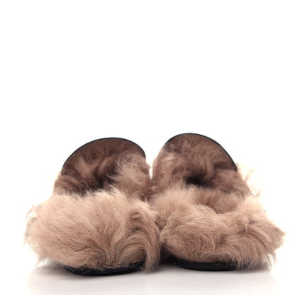 Gucci Goatskin Fur Web GG Mens Princetown Slippers 10.5 Black 7 of 10