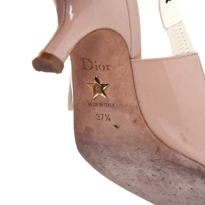 Christian Dior Patent Ribbon J'Adior Slingback 65mm Pumps 37.5 Nude 6 of 14