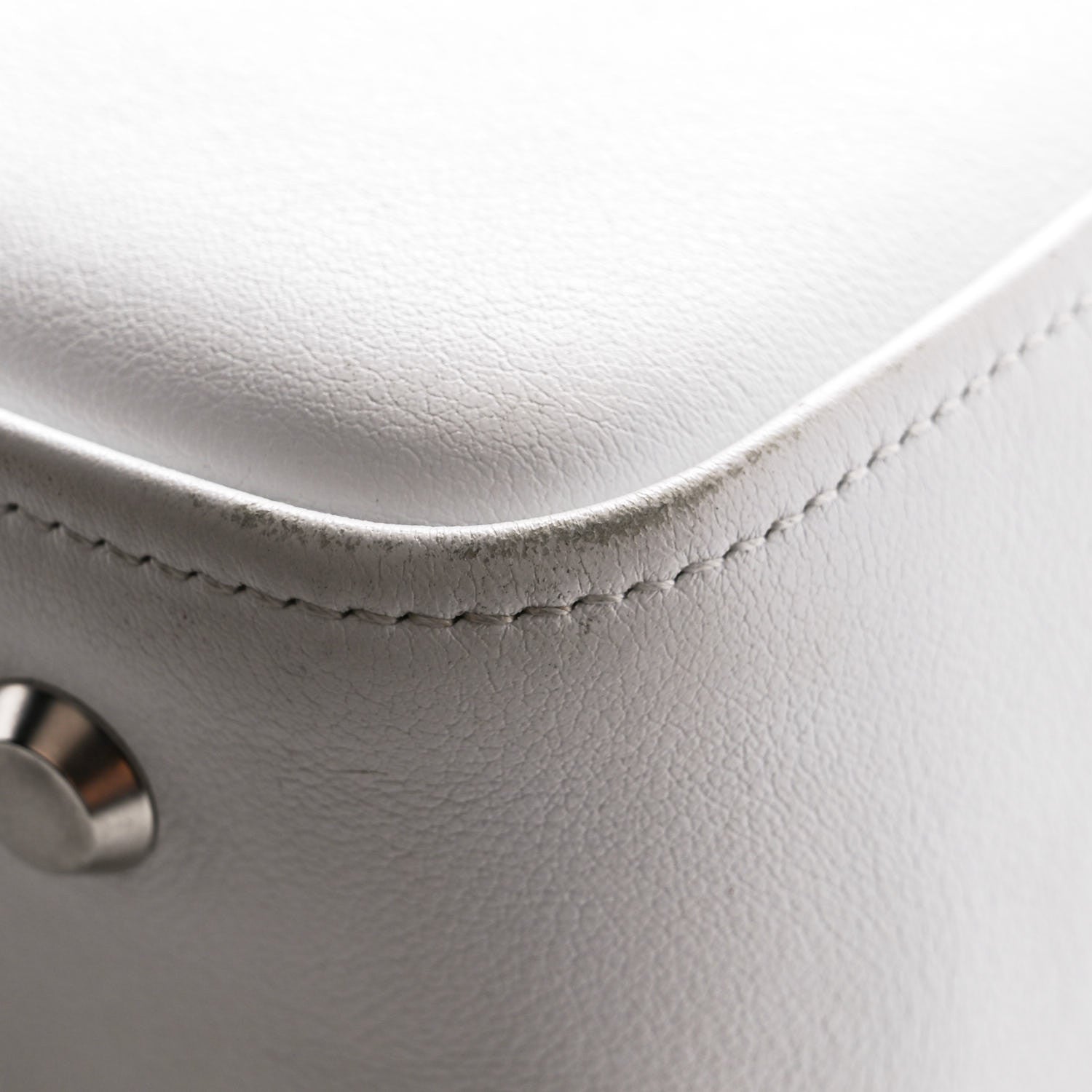 Balenciaga Calfskin S Triangle Duffle White 10 of 15