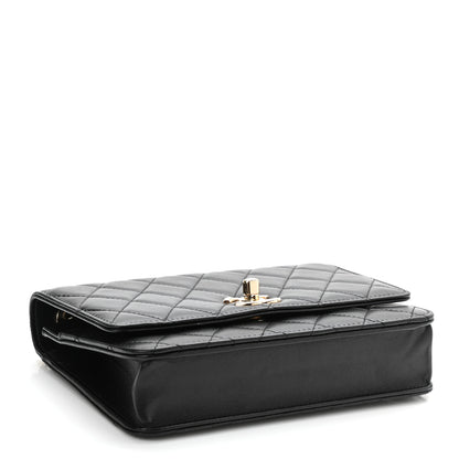 Chanel Lambskin Quilted Trendy CC Wallet On Chain WOC Black 4 of 12