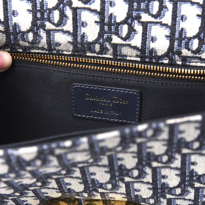 Christian Dior Oblique 30 Montaigne Flap Bag Blue 7 of 11