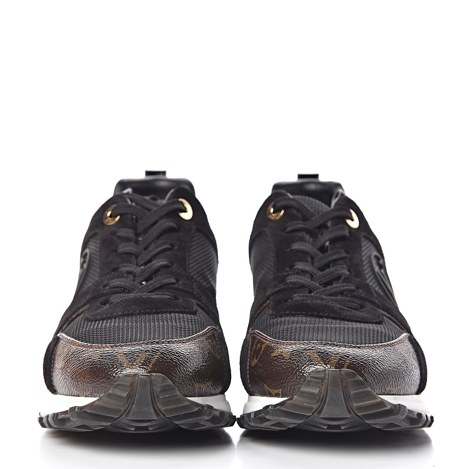Louis Vuitton Suede Monogram Run Away Sneakers 39 Black 2 of 11