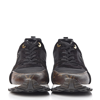 Louis Vuitton Suede Monogram Run Away Sneakers 39 Black 2 of 11