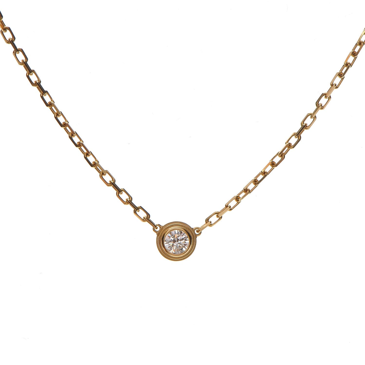 Cartier 18K Yellow Gold Diamond SM D'Amour Pendant Necklace 4 of 7