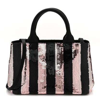 Prada Sequin Broccato Tote Black Cipria 1 of 11