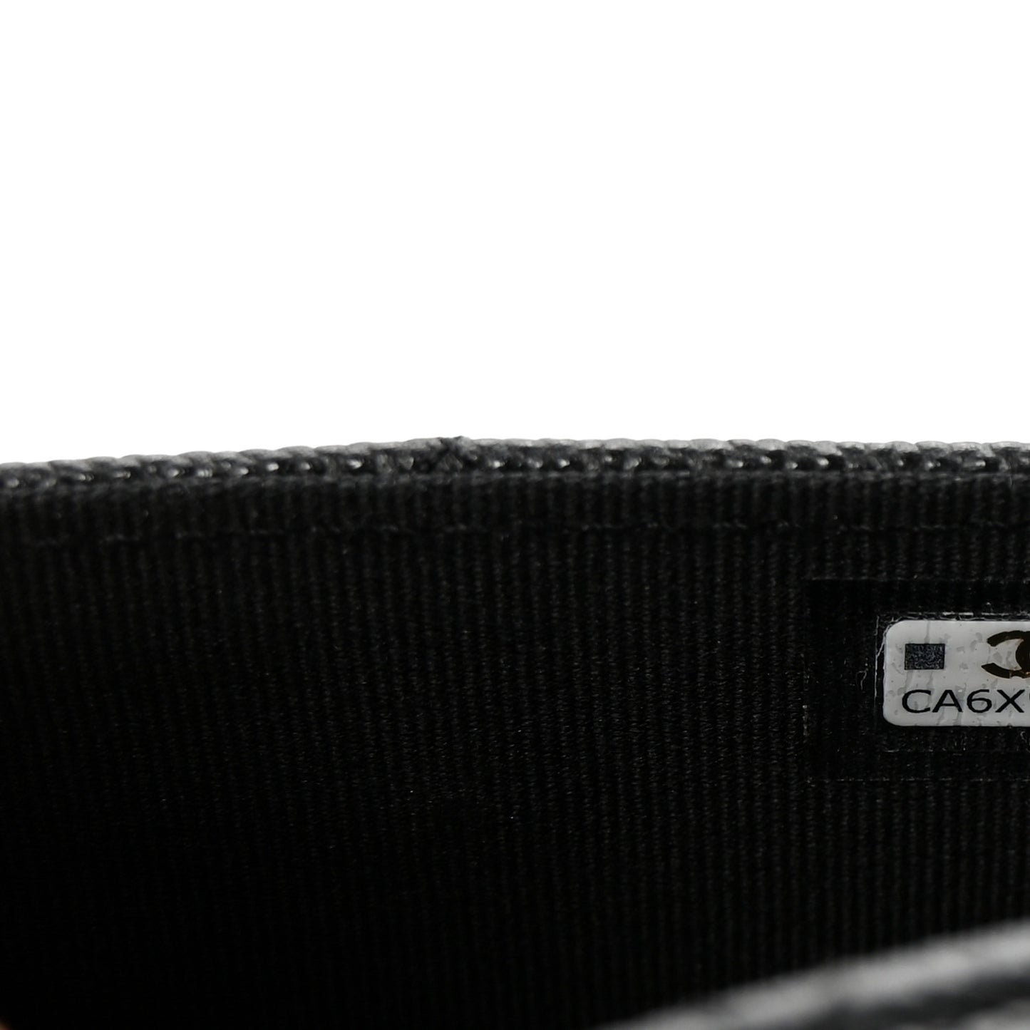 Caviar Metal Perforated Quilted CC Flap Wallet Black