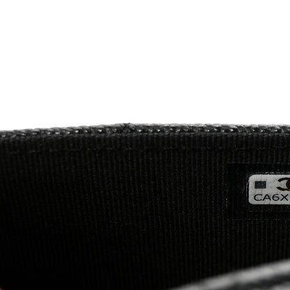 Chanel Caviar Metal Perforated Quilted CC Flap Wallet Black 8 of 9