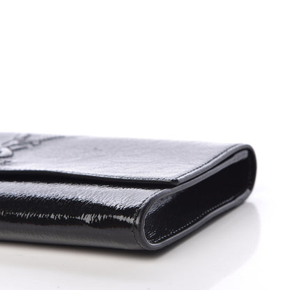 Saint Laurent Textured Patent Monogram Small Belle De Jour Clutch Black 9 of 12