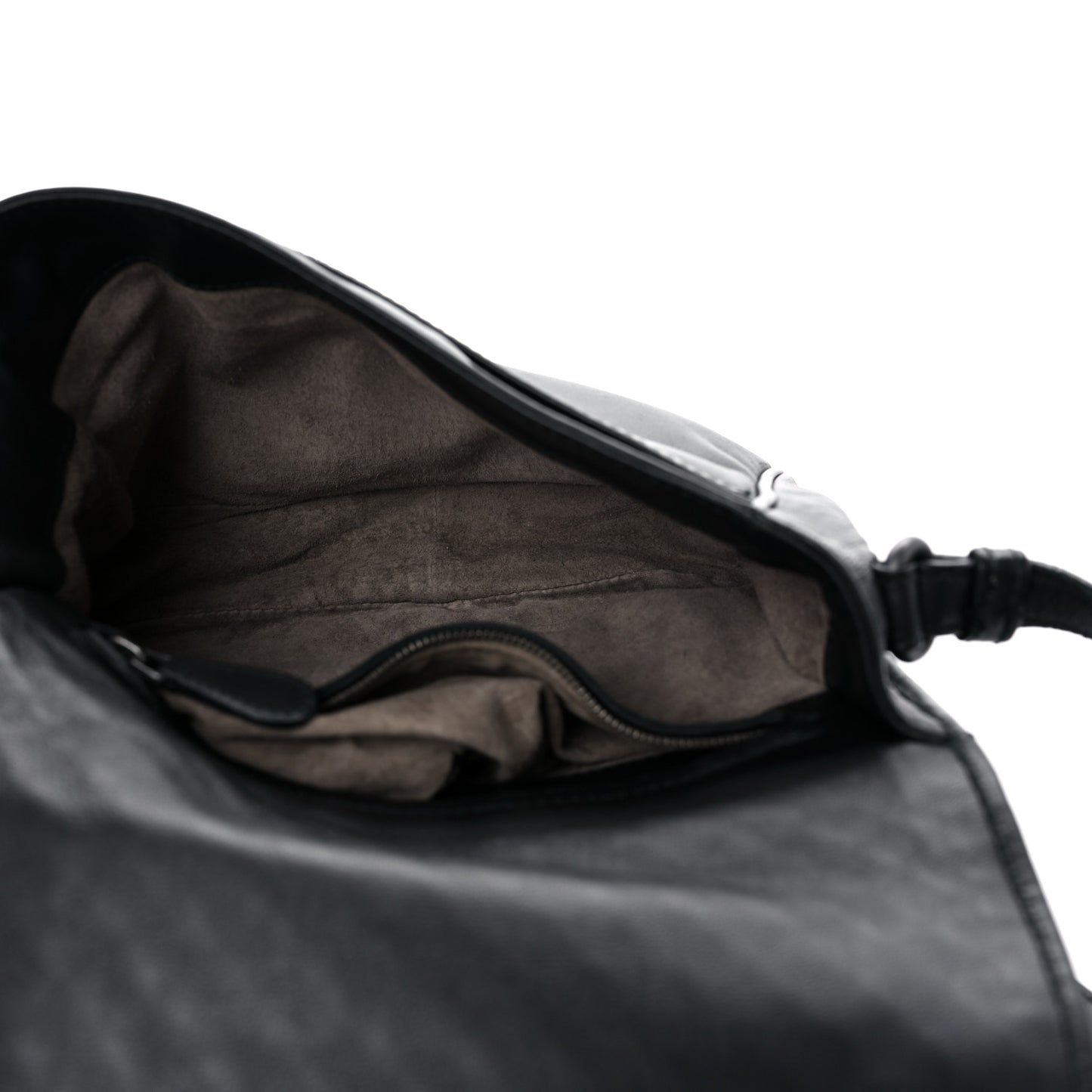 Nappa Intrecciato Flap Crossbody Black