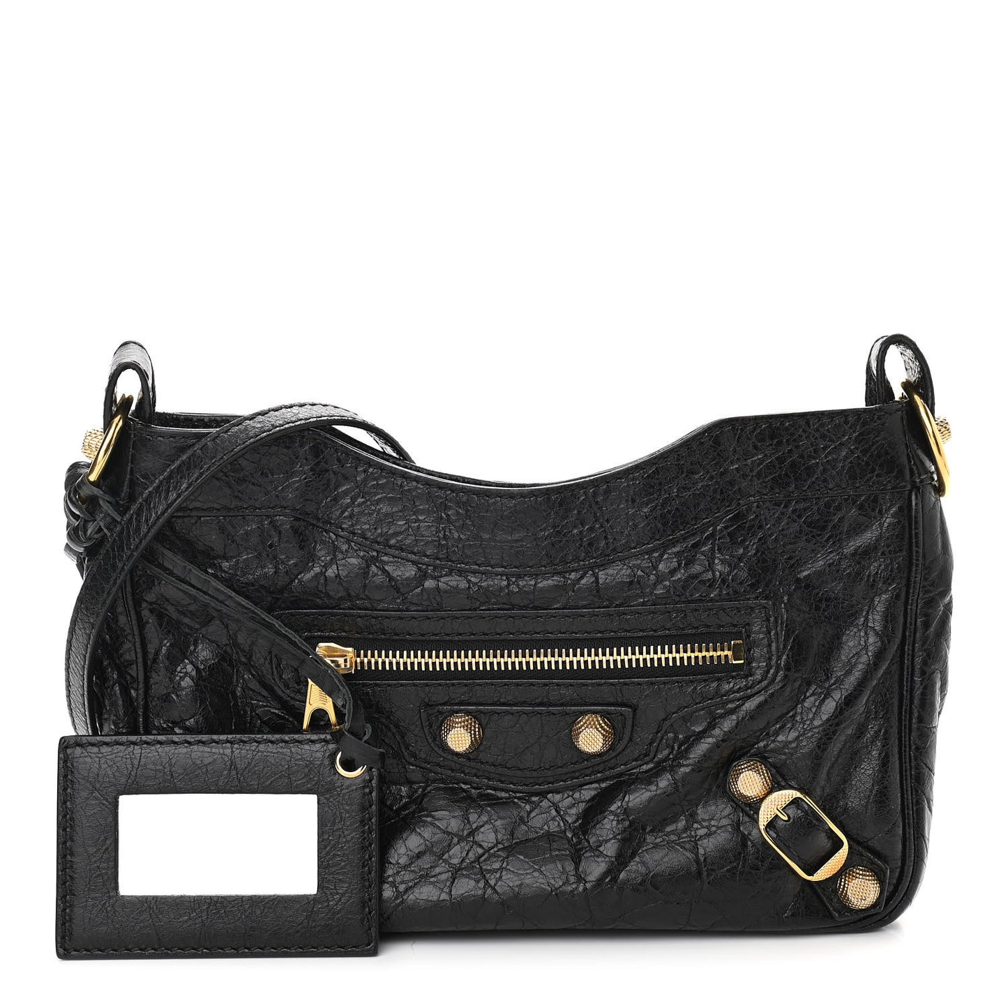 Agneau Giant 12 Gold Hardware Hip Black