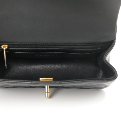 Chanel Lambskin Quilted Mini Top Handle Rectangular Flap Black 5 of 12