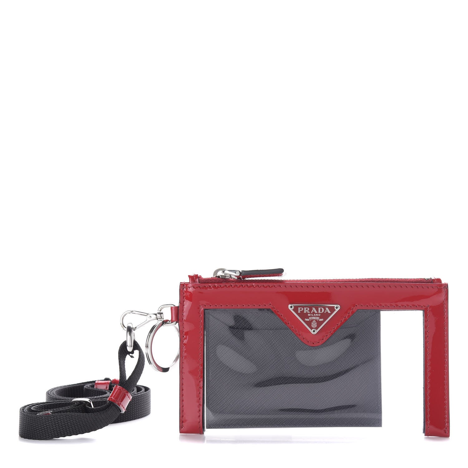 Prada Vernice Plexiglass Card Holder Rosso 2 of 7