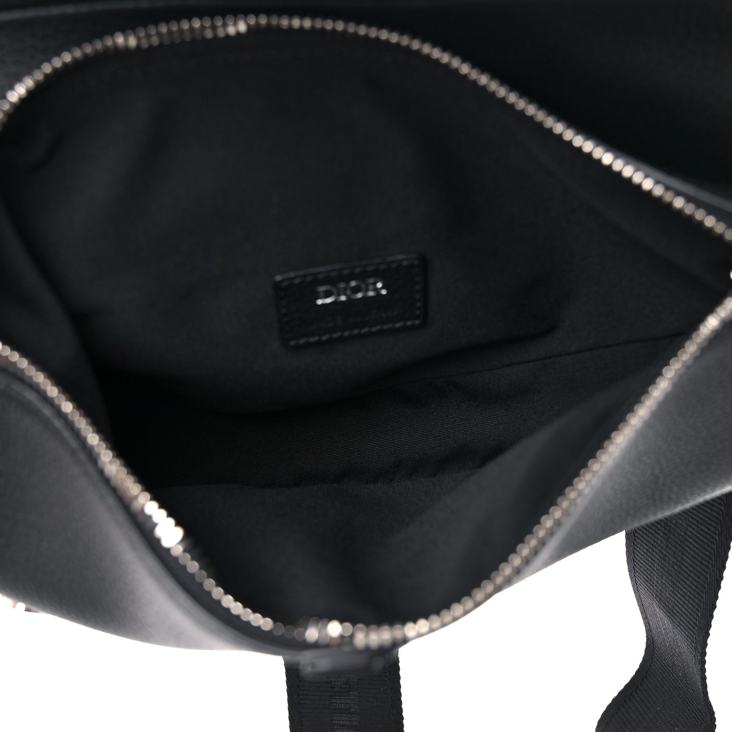 Grained Calfskin Kim Jones Saddle Bag Black