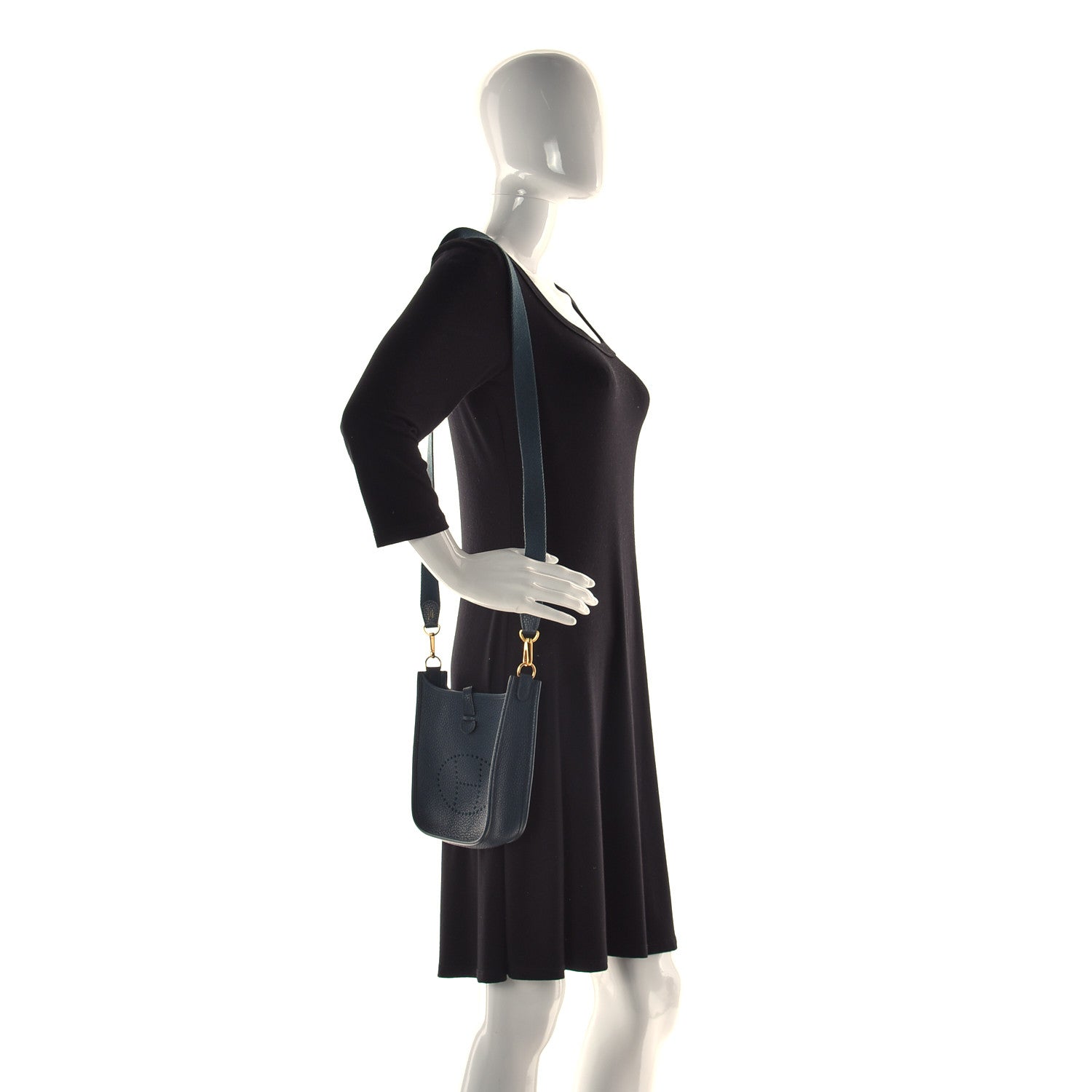 Hermes Taurillon Clemence Amazone Evelyne TPM Vert Cypress 3 of 7