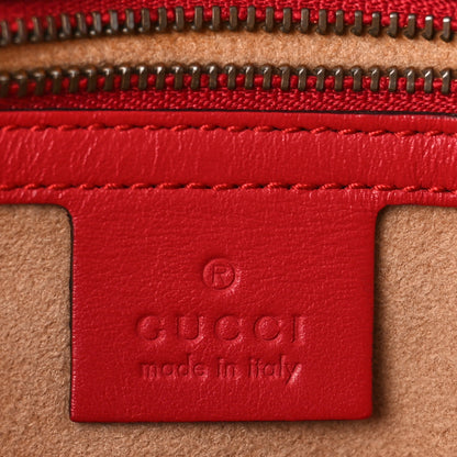 Gucci Calfskin Matelasse Small GG Marmont Shoulder Bag Hibiscus Red 6 of 8