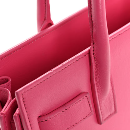 Saint Laurent Calfskin Nano Sac De Jour Lipstick Fuchsia 12 of 16