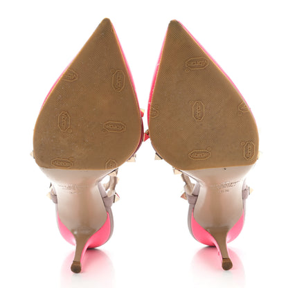 Valentino Garavani Patent Rockstud Ankle Strap 65mm Pumps 36.5 Peony Poudre 5 of 13