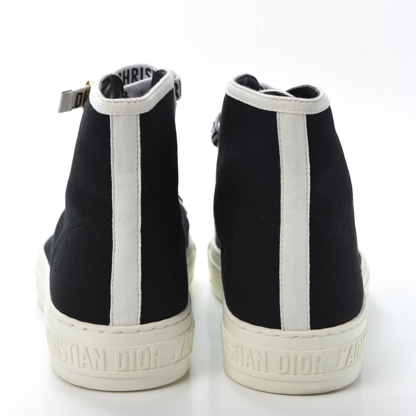 Technical Mesh Calfskin Womens Walk'N'Dior High Top Sneaker 39 Black