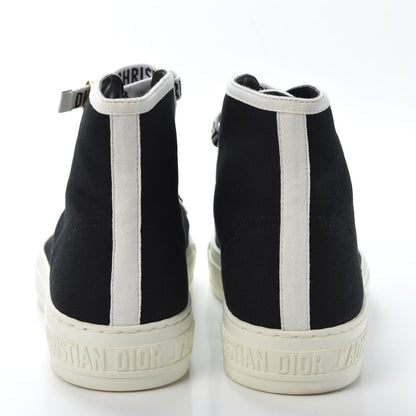 Christian Dior Technical Mesh Calfskin Womens Walk'N'Dior High Top Sneaker 39 Black 5 of 10
