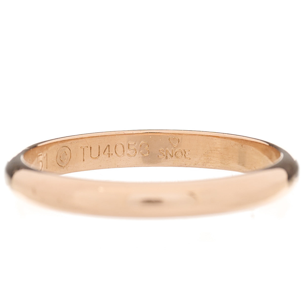18K Pink Gold 2.5mm 1895 Wedding Band Ring 51 5.75