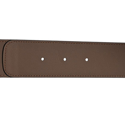 Gucci GG Supreme Monogram Matte Plutone Calfskin Double G 40mm Belt 90 36 Beige Ebony Porcelain Rose 5 of 5