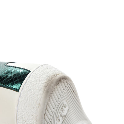Gucci Calfskin Ayers Bee Embroidered Womens Ace Sneakers 35 White Green 10 of 10