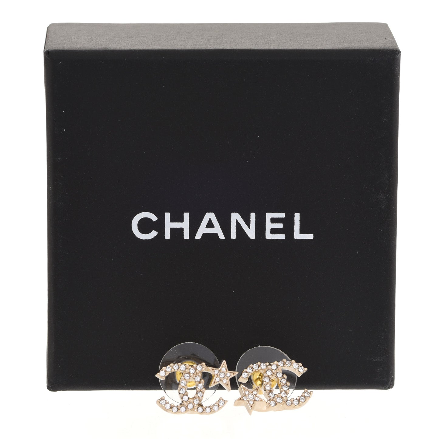 Crystal CC Starfall Earrings Gold