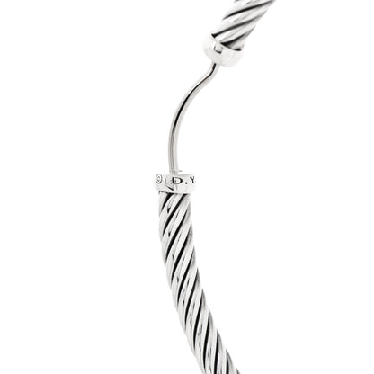 David Yurman Sterling Silver Extra Large Cable Classics Hoop Earrings 4 of 5